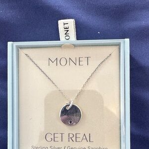 Monet Sterling Silver Disc Necklace